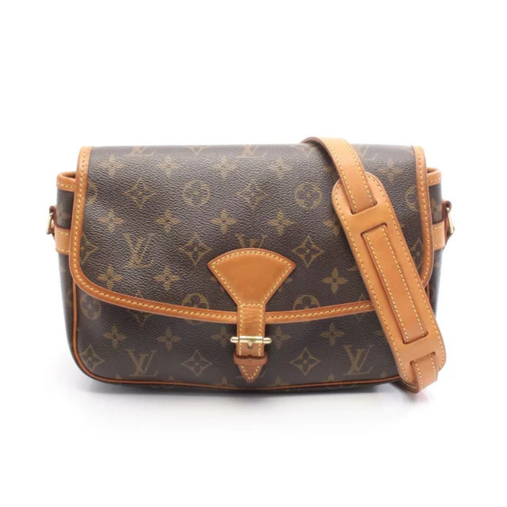 Louis Vuitton Sologne Shoulder Bag Canvas Leather Monogram Brown